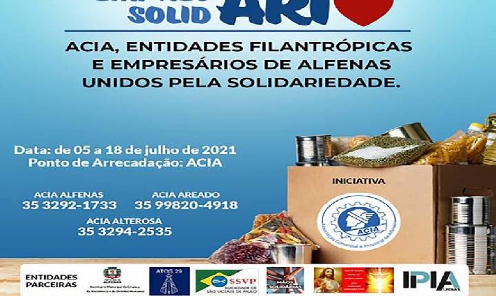 Campanha Empresário Solidário tem início em Alfenas/MG