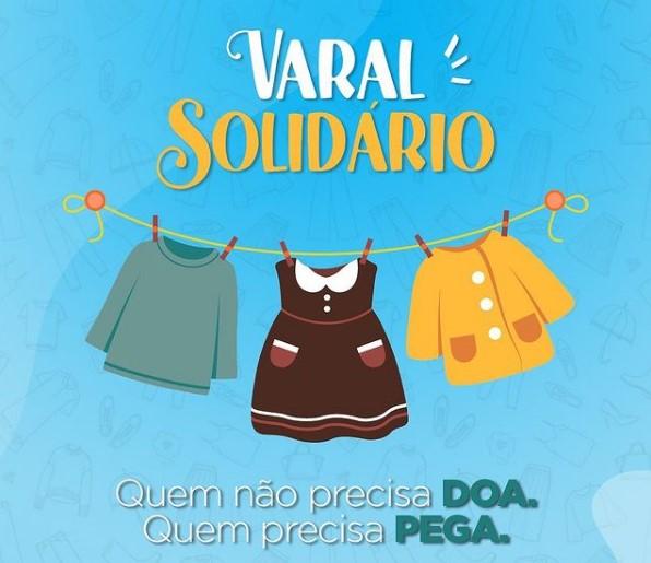 Do dia 27/07 a 27/08,Passos/MG estará realizando um “Varal Solidário