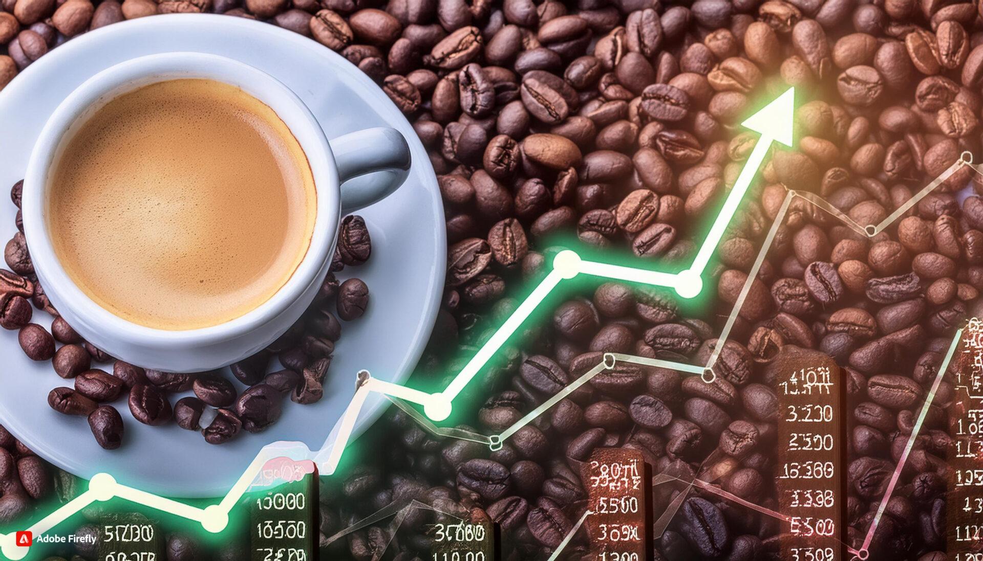 Preços do café trabalham com fortes altas nas bolsas internacionais no início da tarde desta 4ª feira (12)